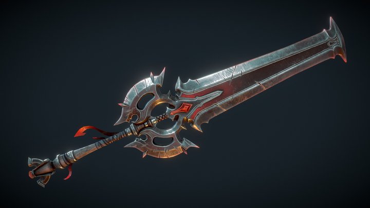 Stylized Big Sword 3D Model