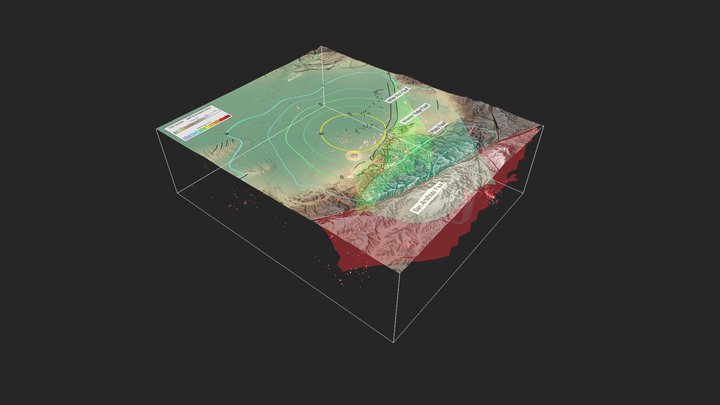 August 7, 2024 M5.2 earthquake in California 3D Model