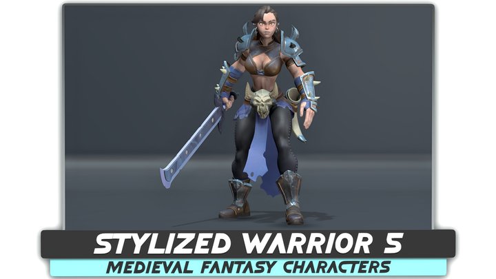 Stylized Warrior 05 - Medieval Fantasy - #43 3D Model