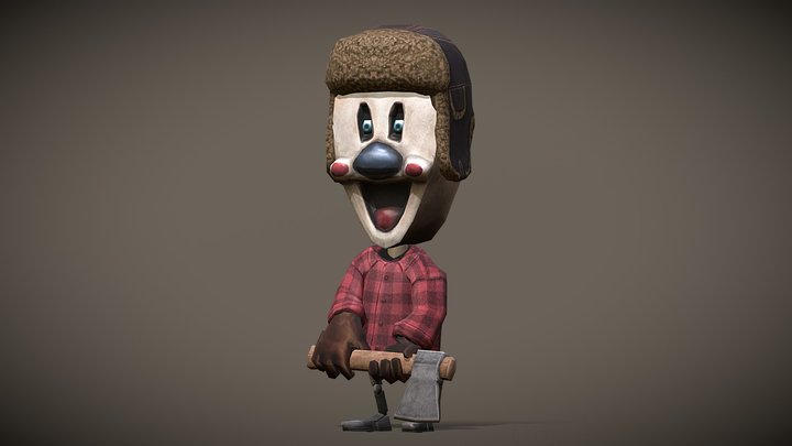 Ice Scream_8_ANM_ Mini Rod Lumberjack 3D Model