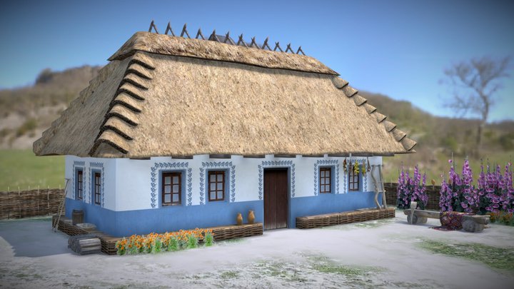 Ukrainian traditional house 3D Model