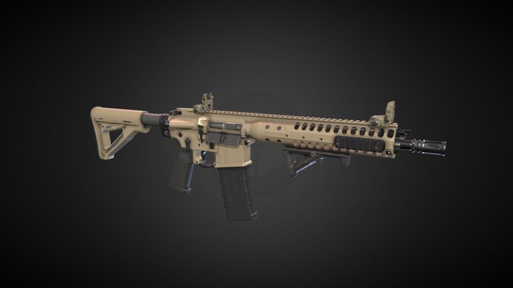 LWRC M6IC 3D Model