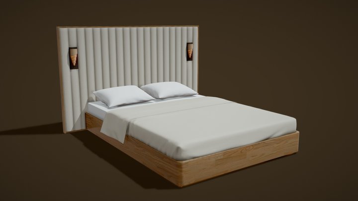 Bed 01 3D Model