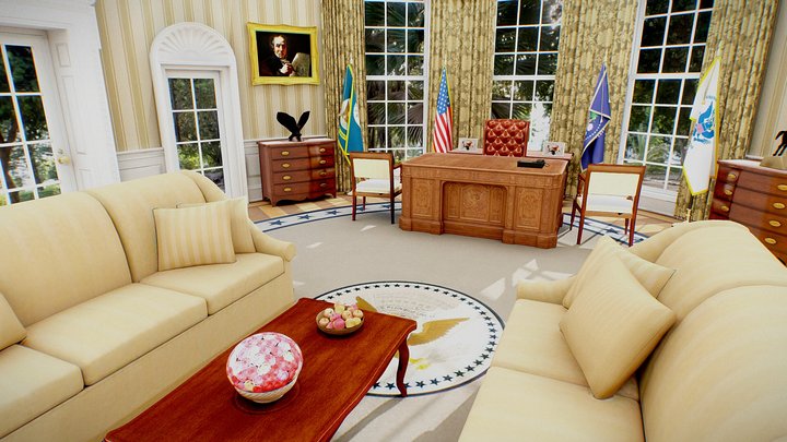 -40% OFF / Metaverse Whitehouse - VR AR Ready 3D Model