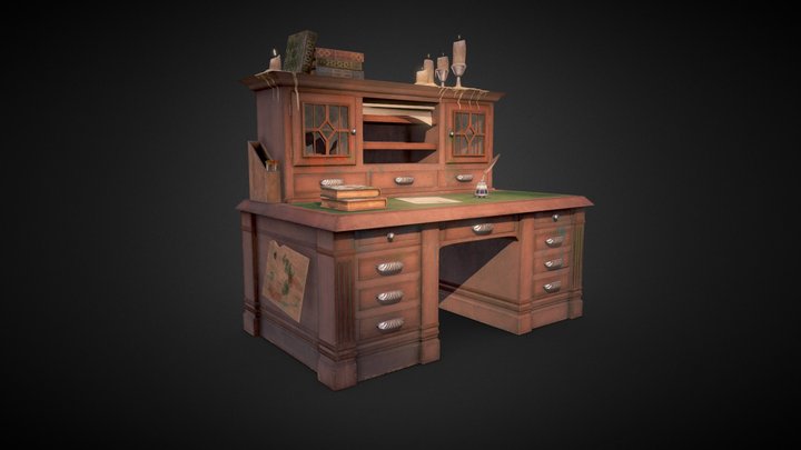 Studio Desk 3D Model