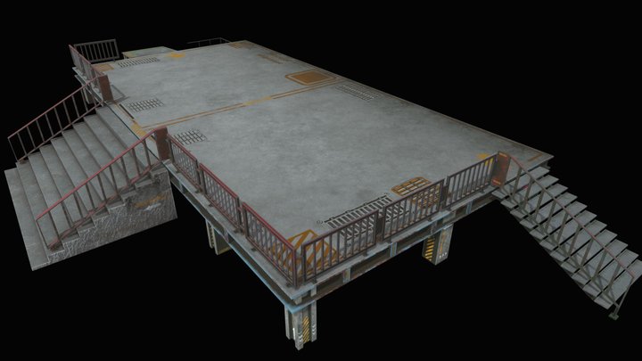 Building workshop Parking workshop 3D Model