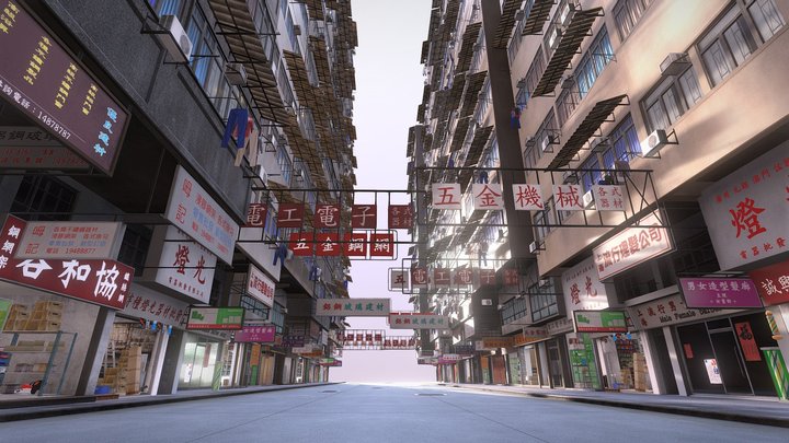 HK Street 0003 3D Model