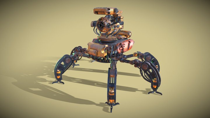 Old Spiderbot 3D Model