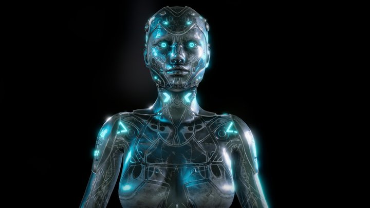 CYBER ROBOT WOMAN X71 BY OSCAR CREATIVO 3D Model