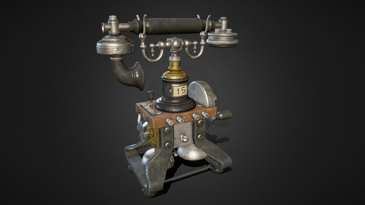 Antique L.M. Ericsson Phone 3D Model