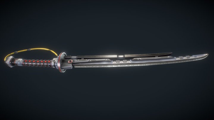 Cyber Katana 3D Model