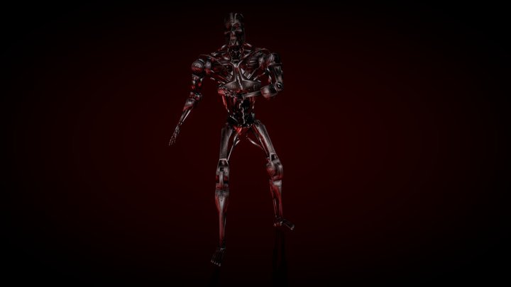 TERMINATOR: T-800 Endo-Skeleton (Damaged) 3D Model