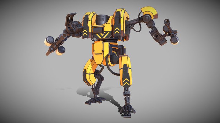 Light Assault Mech 3D Model