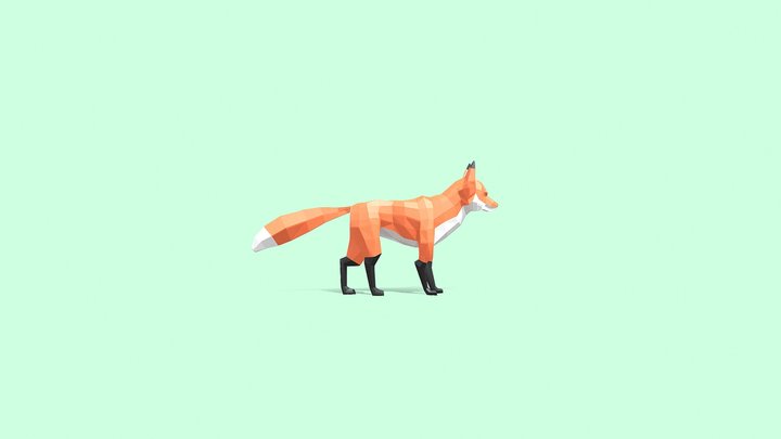 лиса fox 3D Model