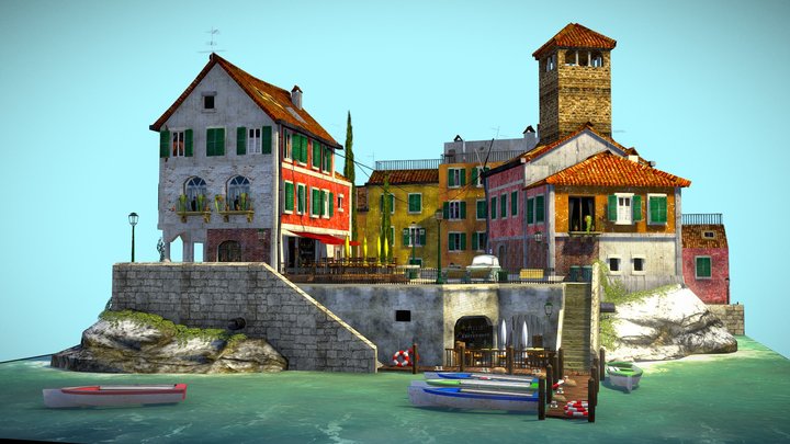 Cinque Terre 3D Model