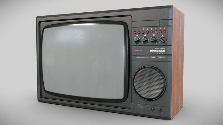 Old Soviet TV (USSR). 3D Model