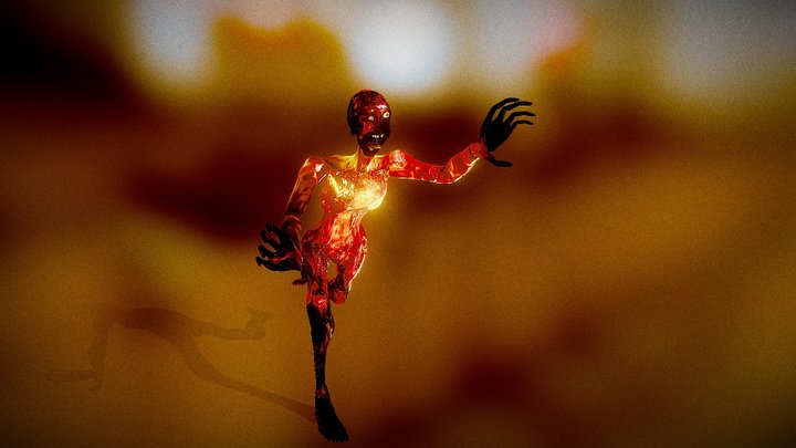 Zombie: The Burnt 3D Model