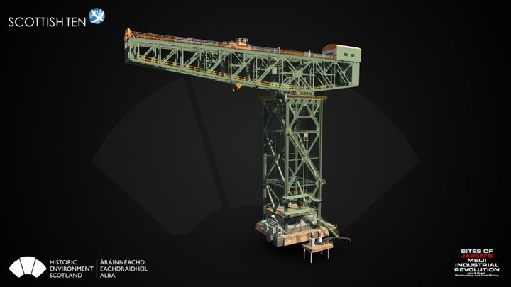 Giant Cantilever Crane, Nagasaki, Japan 3D Model