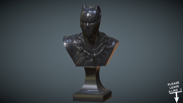 BLACK PANTHER INSPIRITED FREE BUST 3D Model