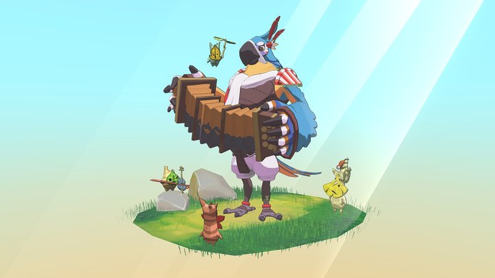 Kass & The Koroks - Zelda Breath Of The Wild 3D Model