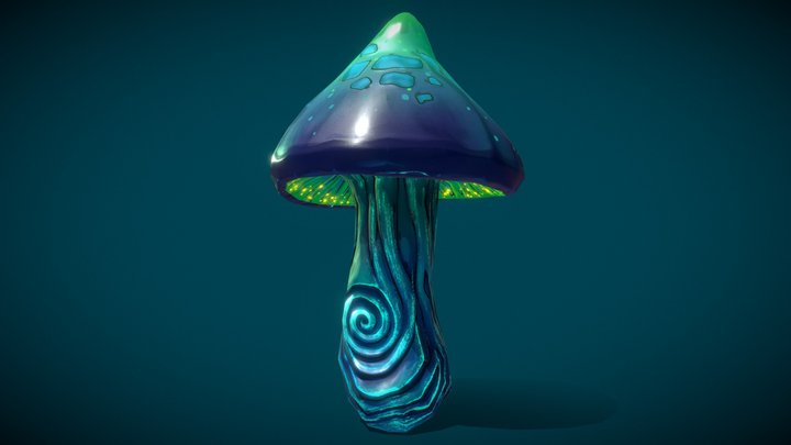 Stylized Mushroom (4) 3D Model