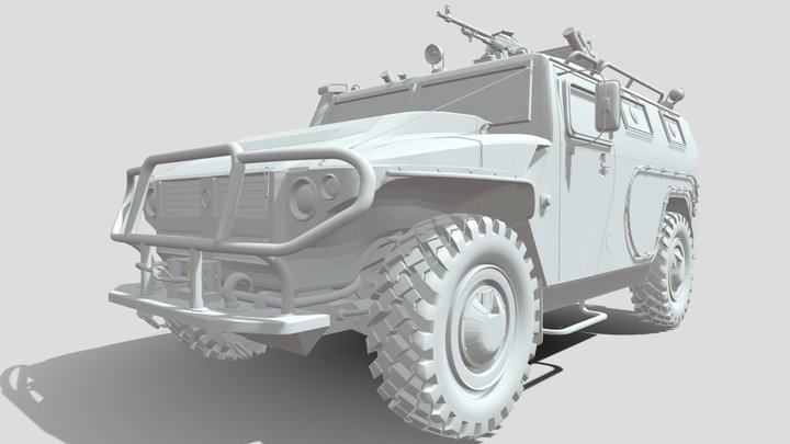 Gaz Tiger M 23115 3D Model 3D Model