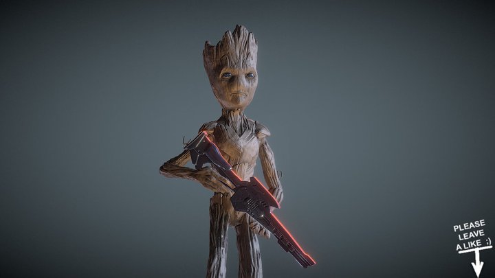 TEEN GROOT V1 - 3D PRINT 3D Model