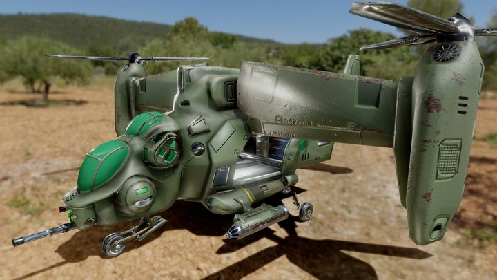 Fallout 4- DawnofAmerica Mod: Enclave Vertibird 3D Model