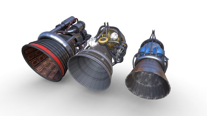 Rocket Engines 3D Model