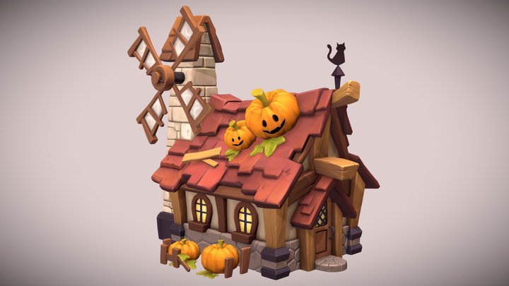 Pumpkin, Farmer's house 3D Model